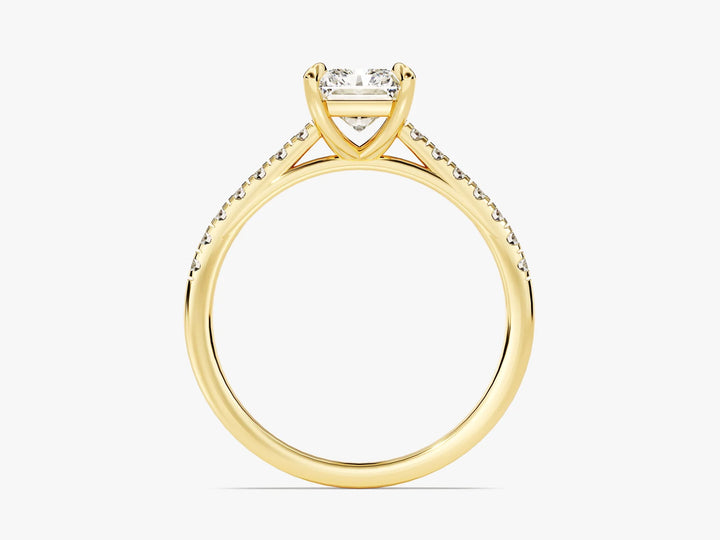 1.50CT Radaint Diamond Pave Setting Moissanite Engagement Ring