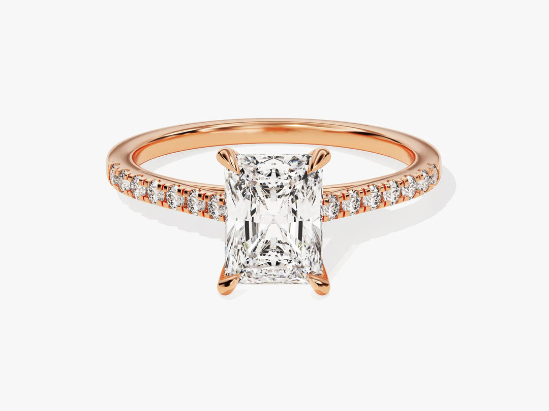 1.50CT Radaint Diamond Pave Setting Moissanite Engagement Ring