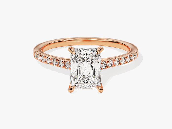 1.50CT Radaint Diamond Pave Setting Moissanite Engagement Ring