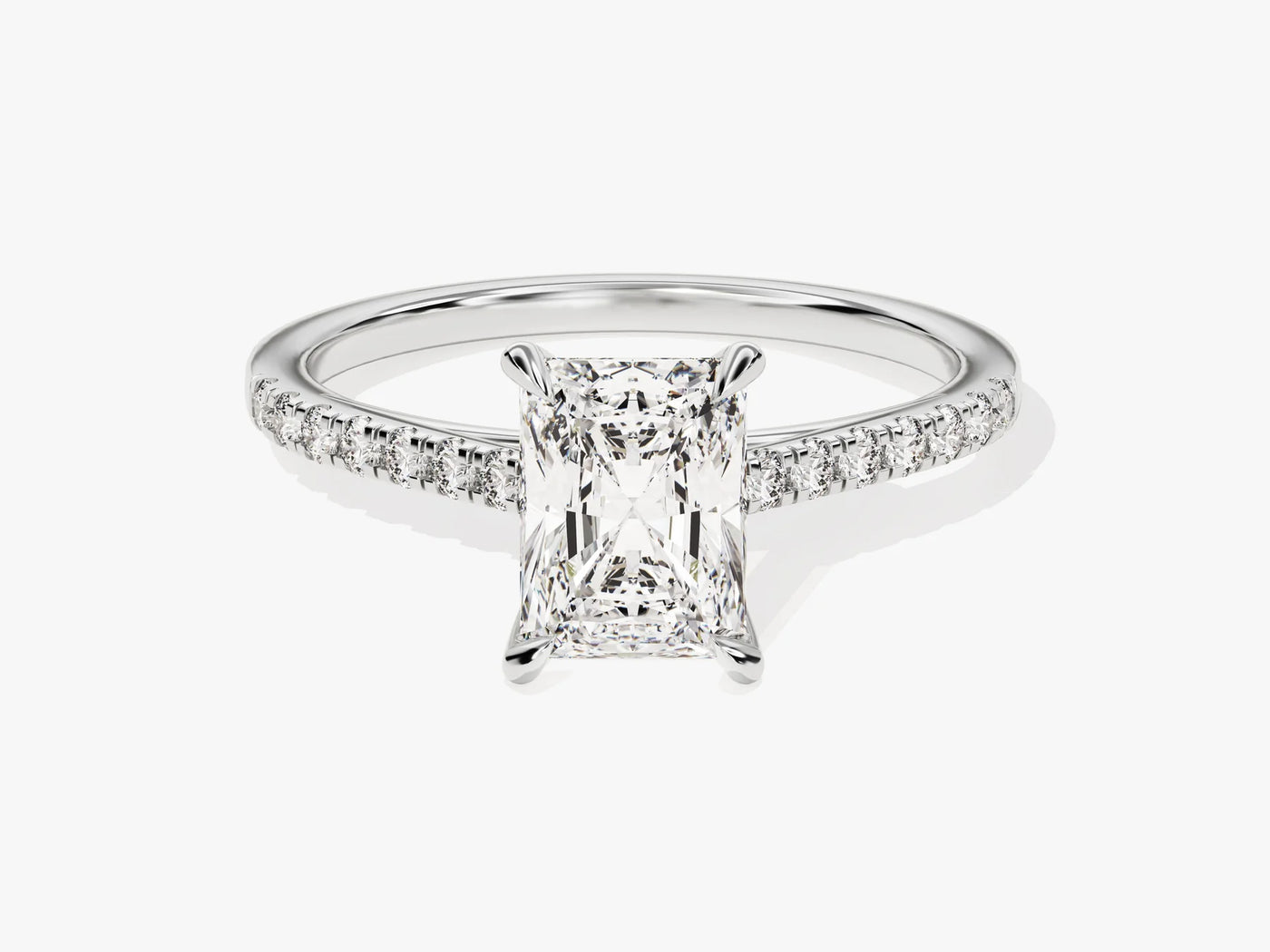 1.50CT Radaint Diamond Pave Setting Moissanite Engagement Ring