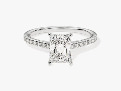 1.50CT Radaint Diamond Pave Setting Moissanite Engagement Ring