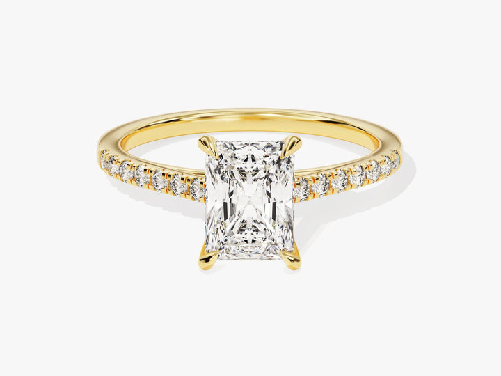 1.50CT Radaint Diamond Pave Setting Moissanite Engagement Ring