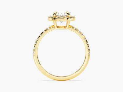 1.50CT Oval Diamond Halo Pave Setting Moissanite Engagement Ring