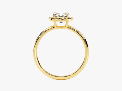 1.0CT Cushion Diamond Halo Moissanite Engagement Ring