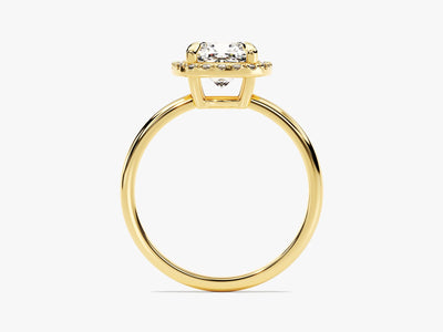 1.50CT Cushion Diamond Halo Moissanite Engagement Ring