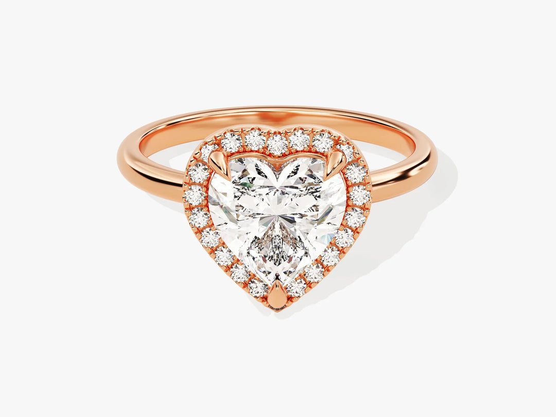 2.0CT Heart Diamond Halo Moissanite Engagement Ring