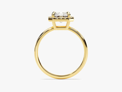 2.0CT Radiant Diamond Halo Moissanite Engagement Ring