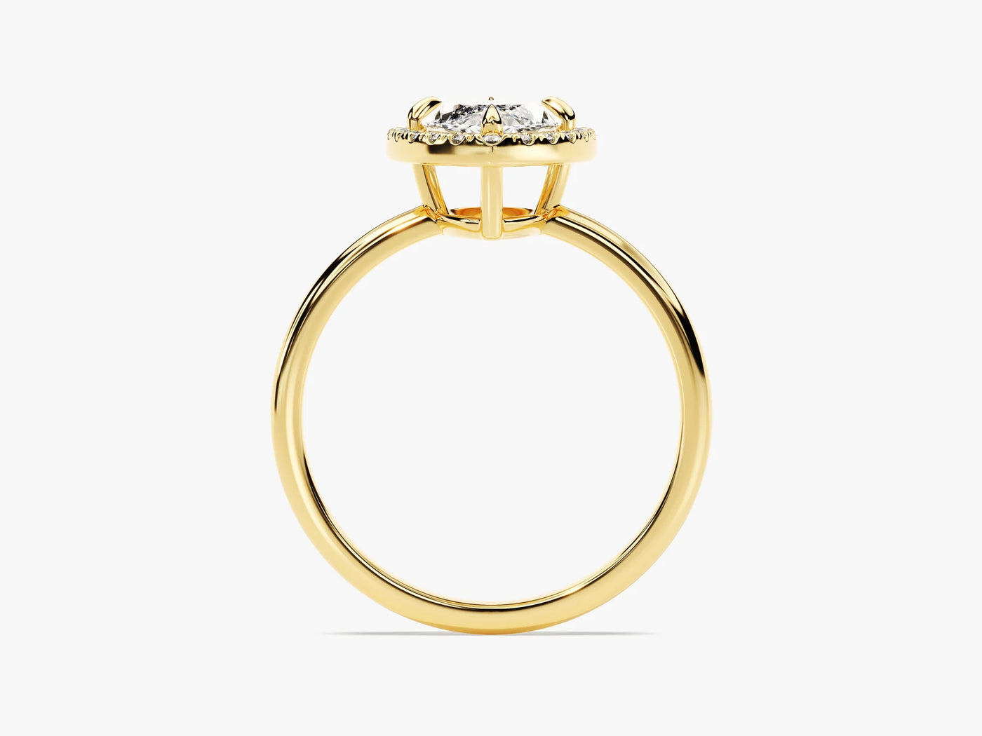 1.50CT Marquise Diamond Halo Moissanite Engagement Ring