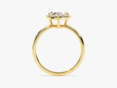 1.50CT Marquise Diamond Halo Moissanite Engagement Ring