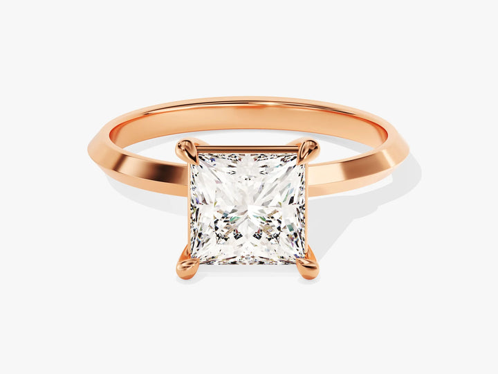 1.50CT Princess Diamond Knife Edge Solitaire Moissanite Engagement Ring