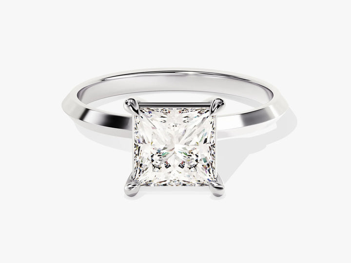 1.50CT Princess Diamond Knife Edge Solitaire Moissanite Engagement Ring