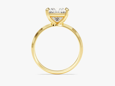 2.0CT Princess Diamond Kinfe Edge Solitaire Moissanite Engagement Ring