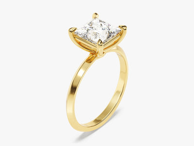 2.0CT Princess Diamond Kinfe Edge Solitaire Moissanite Engagement Ring