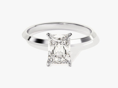 1.50CT Radiant Diamond Knife Edge Solitaire Moissanite Engagement Ring