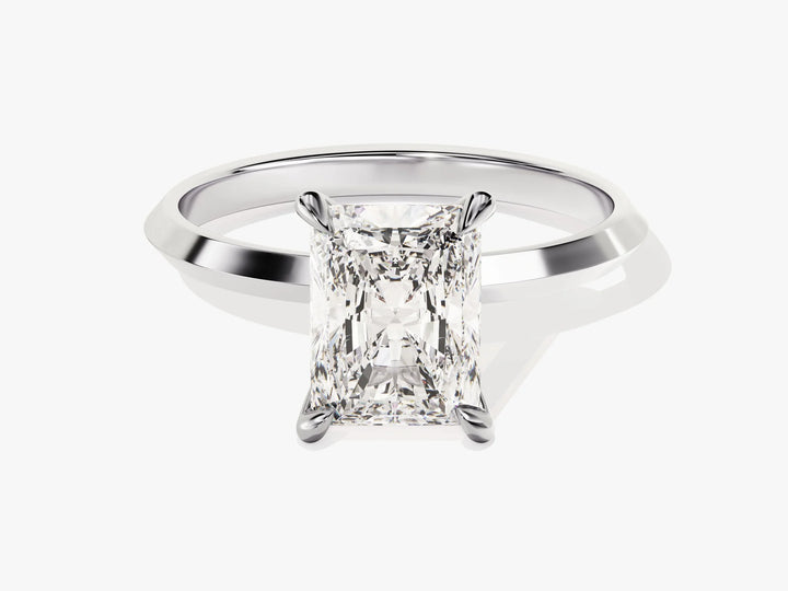 2.0CT Radiant Diamond Kinfe Edge Solitaire Moissanite Engagement Ring