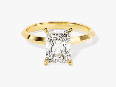 2.0CT Radiant Diamond Kinfe Edge Solitaire Moissanite Engagement Ring