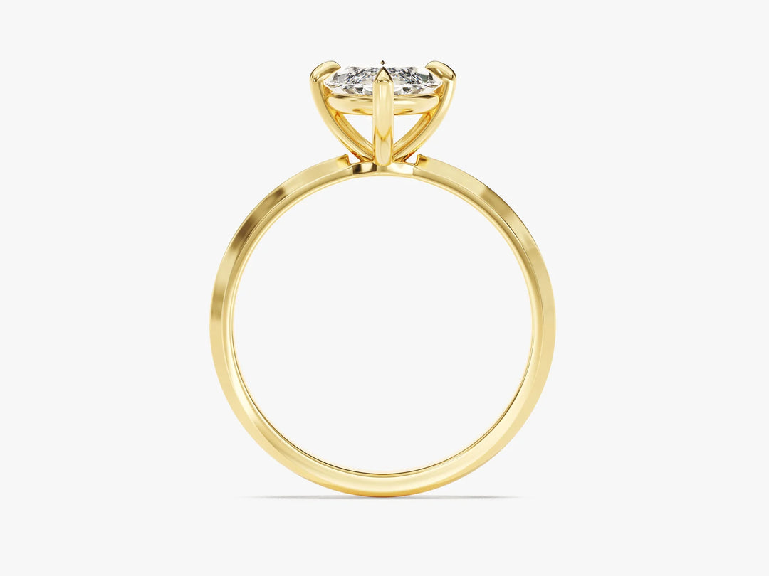 2.0CT Marquise Diamond Kinfe Edge Solitaire Moissanite Engagement Ring