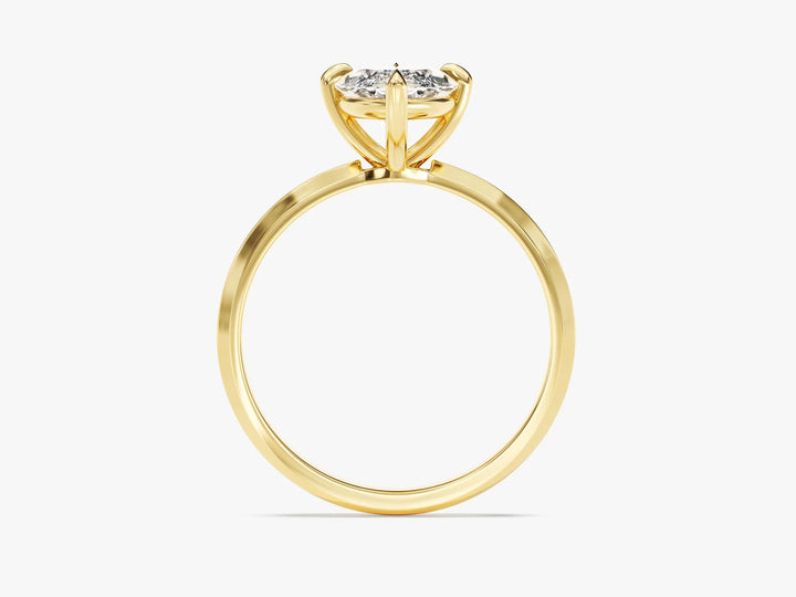 1.0CT Oval Diamond Bezel Setting Solitaire Moissanite Engagement Ring