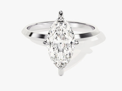 1.0CT Oval Diamond Bezel Setting Solitaire Moissanite Engagement Ring
