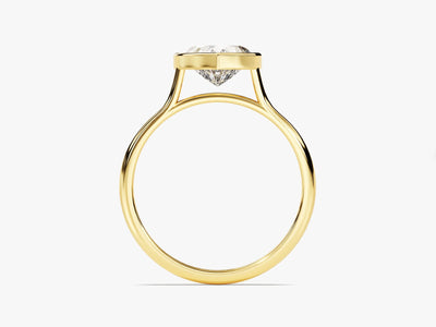 1.50CT Heart Cut Bezel Setting Solitaire Moissanite Engagement Ring