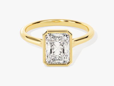 1.50CT Radiant Cut Bezel Setting Solitaire Moissanite Engagement Ring