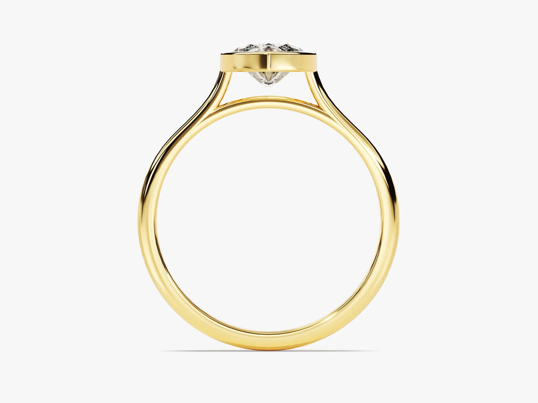1.50CT Marquise Cut Bezel Setting Solitaire Moissanite Engagement Ring