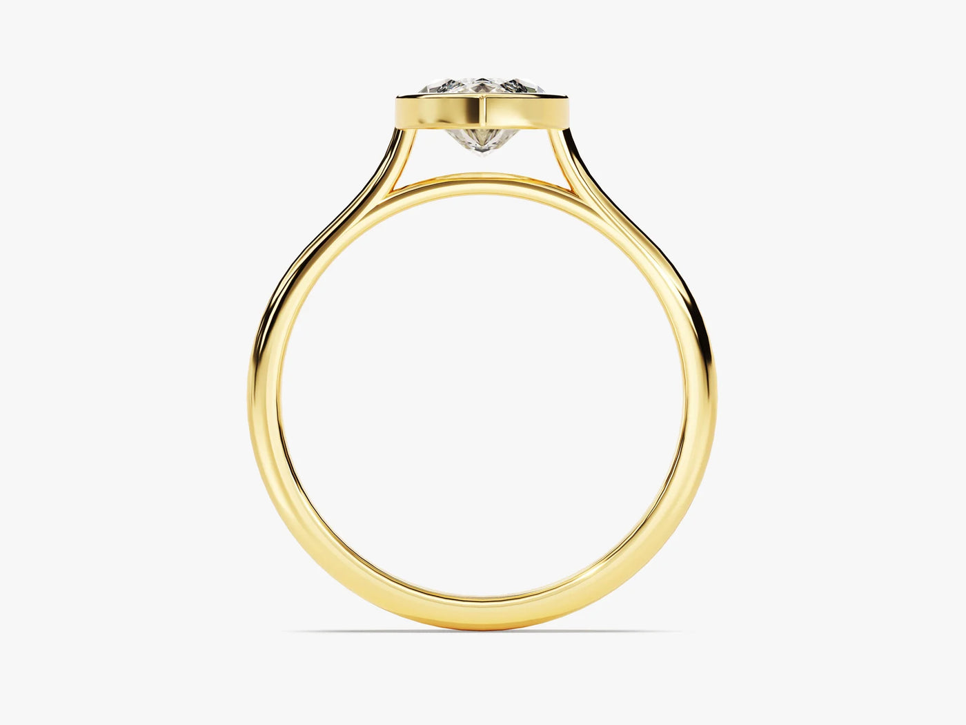 1.50CT Marquise Cut Bezel Setting Solitaire Moissanite Engagement Ring