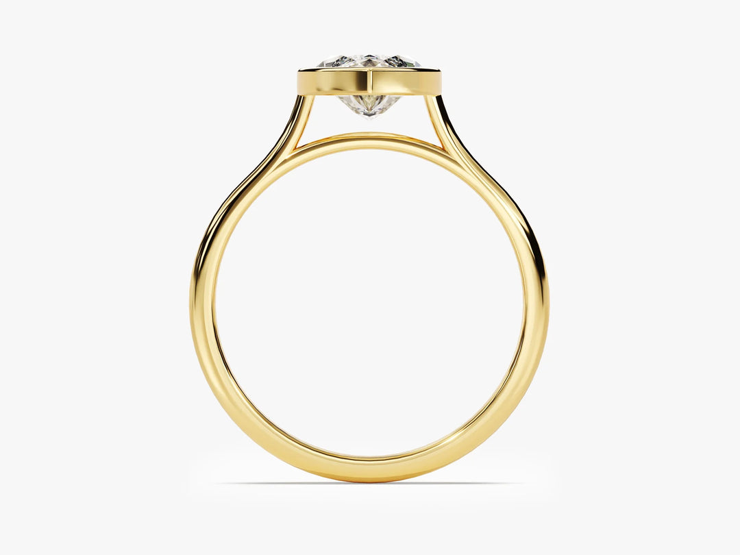2.0CT Marquise Cut Bezel Setting Solitaire Moissanite Engagement Ring