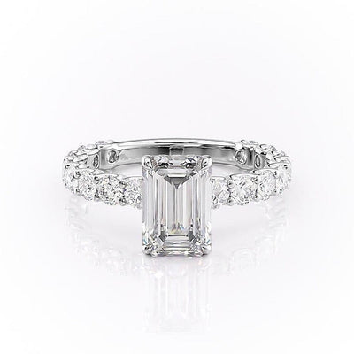emerald-cut-pave-setting-moissanite-engagement-ring