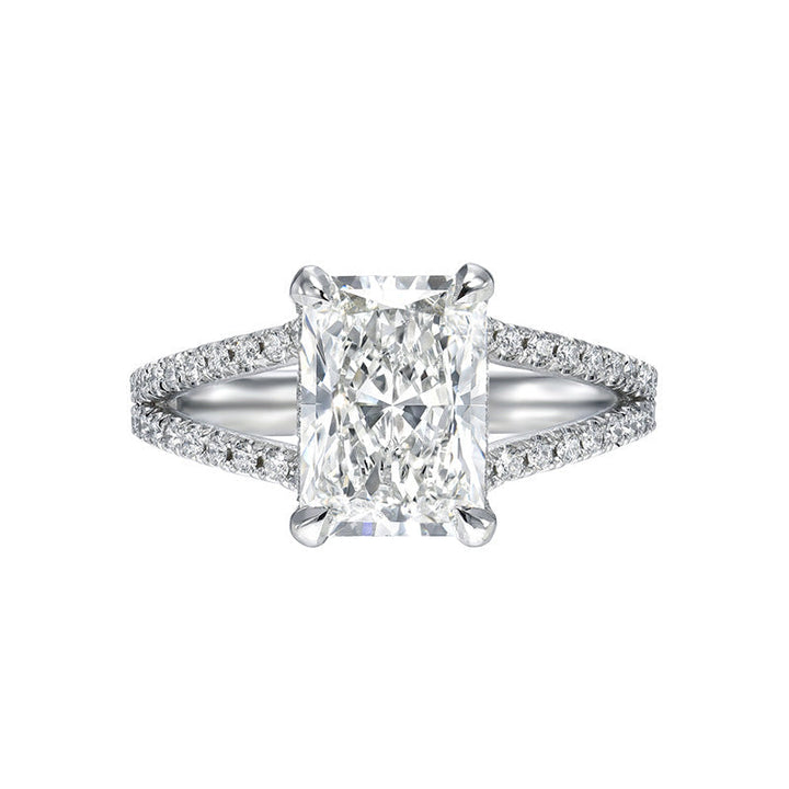 2.0 - 4.0 CT Radiant Split Shank Lab Grown Diamond Engagement Ring