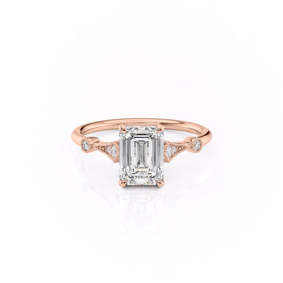 1-91-ct-emerald-cut-solitaire-milgrain-pave-set-moissanite-engagement-ring