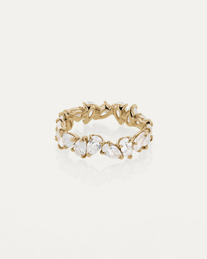 3.0 TCW Pear  Lab Grown Diamond Cluster Wedding Band