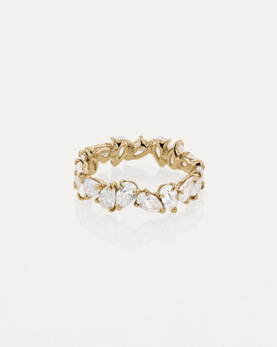 3.0 TCW Pear  Lab Grown Diamond Cluster Wedding Band