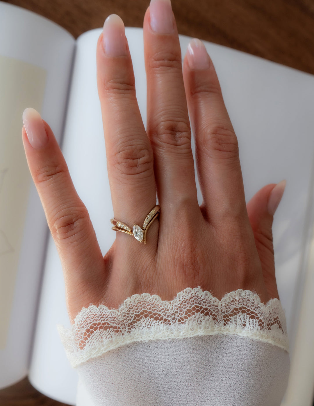 0.20 TCW Round Lab Grown Diamond Open Pave Wedding Band