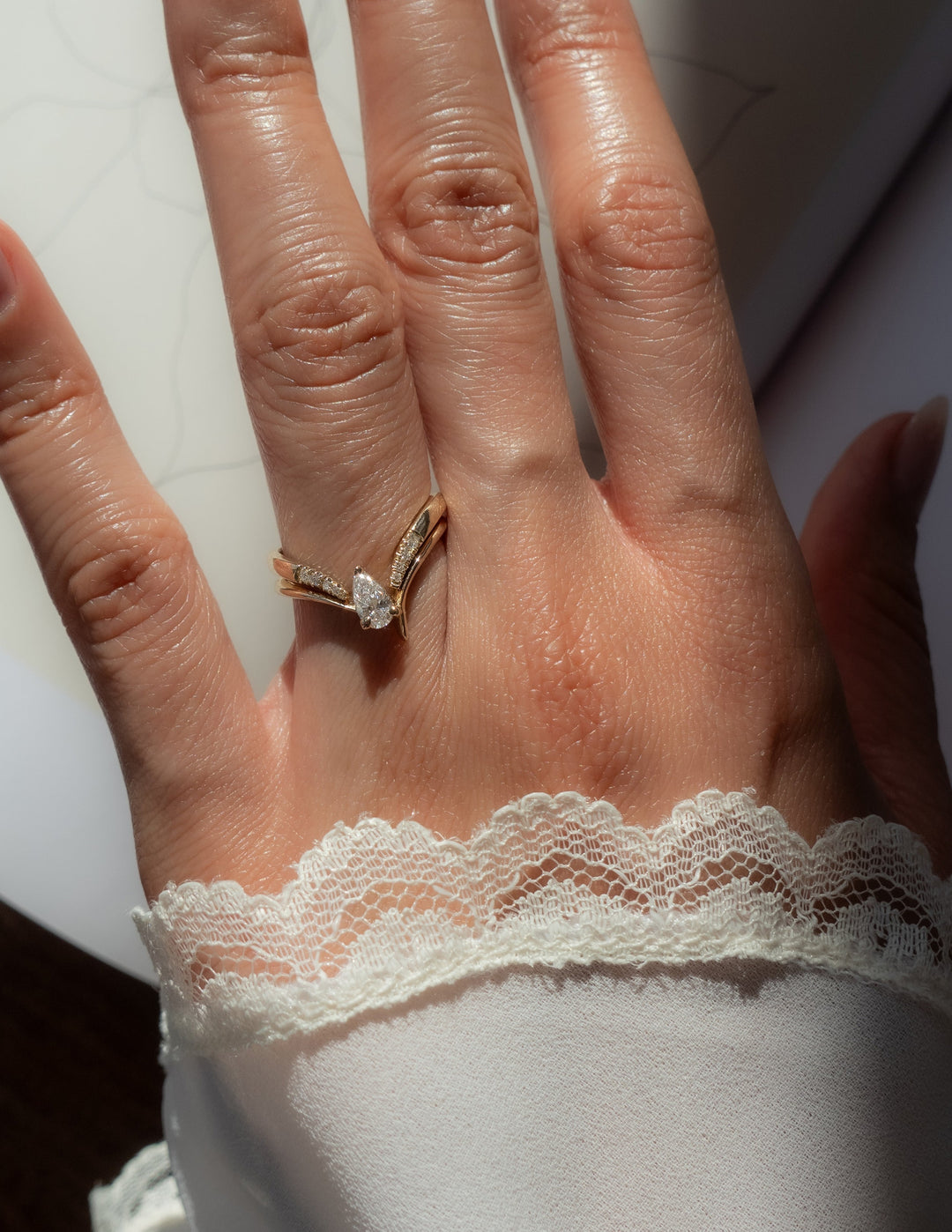 0.20 TCW Round Lab Grown Diamond Open Pave Wedding Band