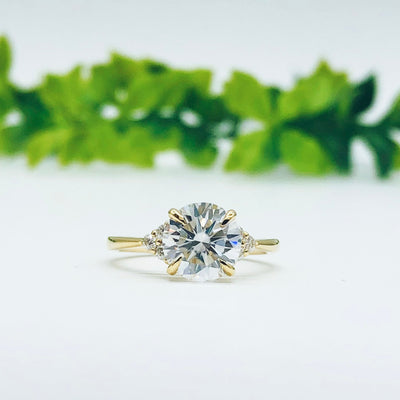 round-cut-cluster-moissanite-engagement-ring