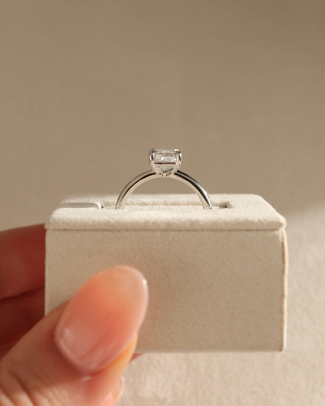 1.50 CT Radiant Cut Solitaire Moissanite Engagement Ring