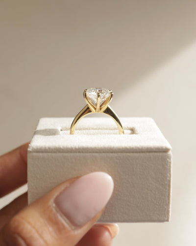 1.0 CT Round Brilliant Diamond Solitaire Moissanite Engagement Ring