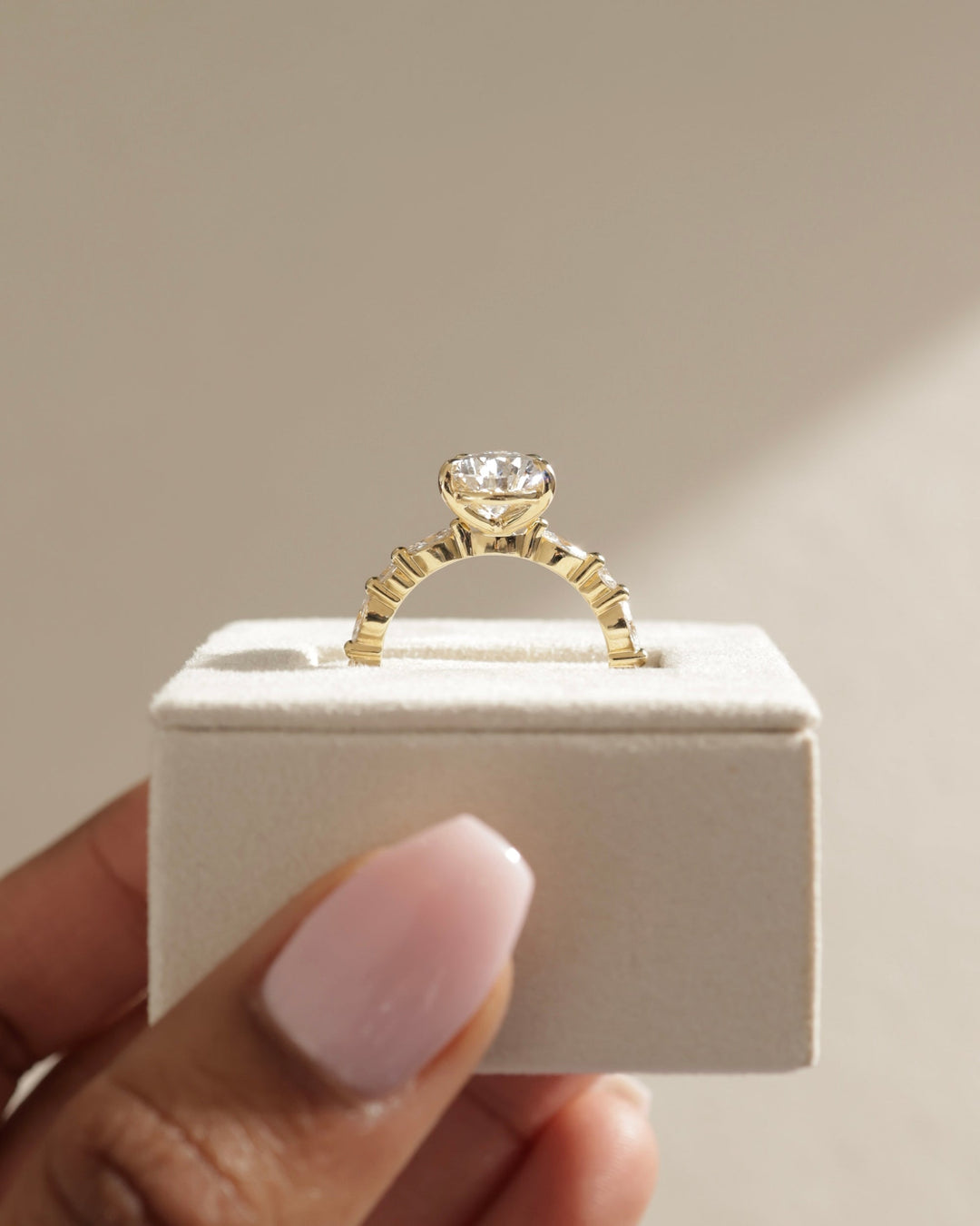 2.0 CT Pear Cut Hidden Halo Pave Setting Moissanite Wedding Ring