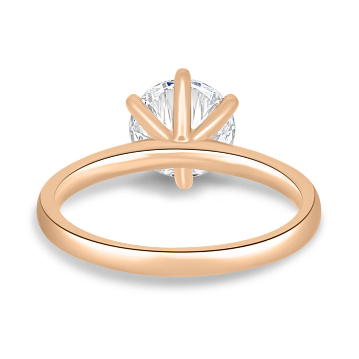 1.83-3.50 CT Round Cut Solitaire Lab Grown Diamond Engagement Ring