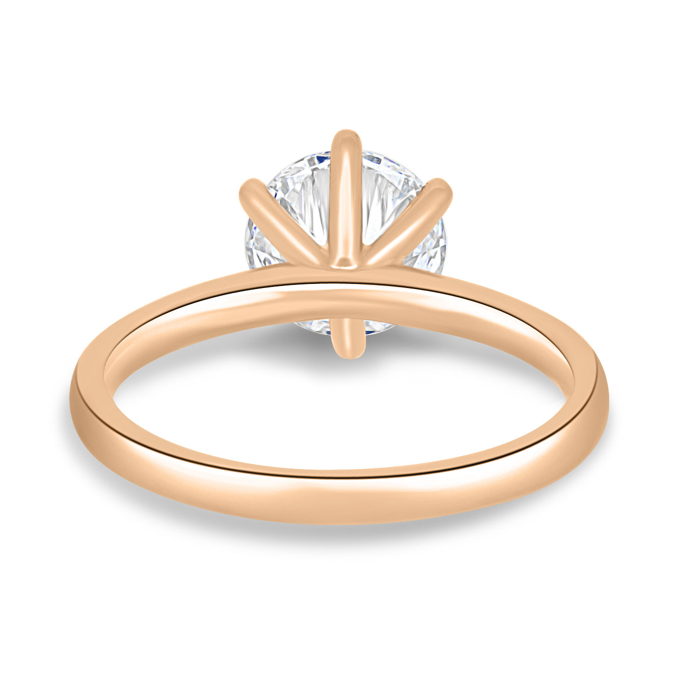 1.83-3.50 CT Round Cut Solitaire Lab Grown Diamond Engagement Ring