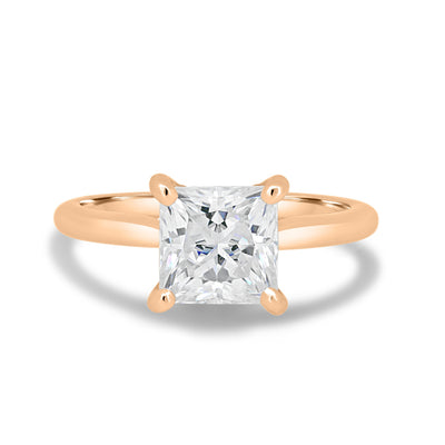 1.50-3.50 CT Princess Hidden Halo Lab Grown Diamond Engagement Ring