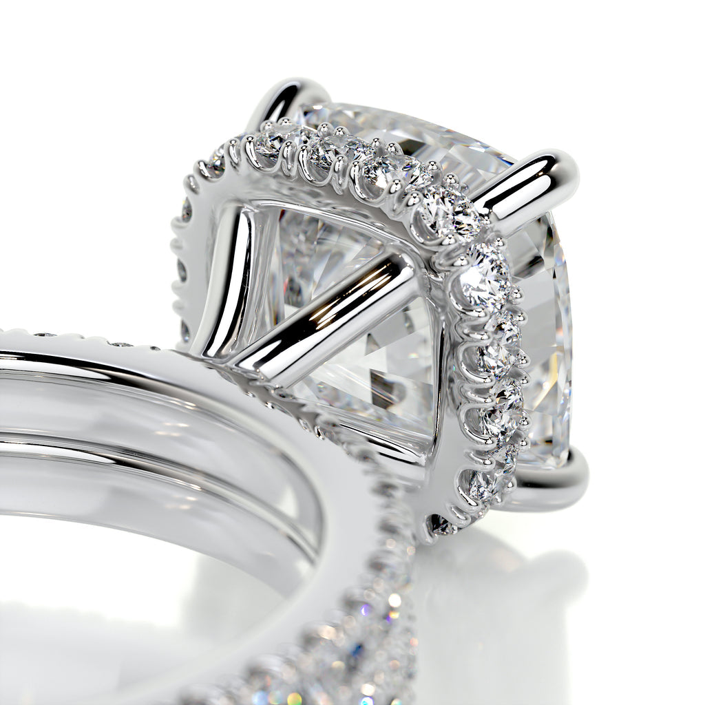 2.0 CT Cushion Hidden Halo & Pave F-VS CVD  Diamond Bridal Set