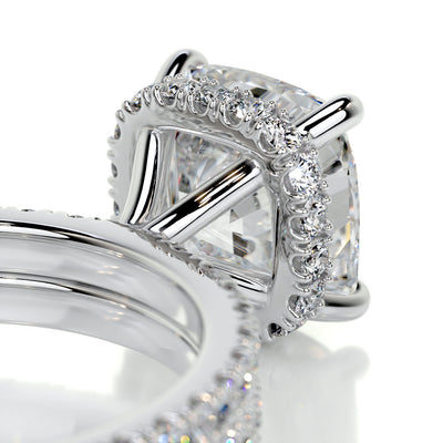 2.0 CT Cushion Hidden Halo & Pave F-VS CVD  Diamond Bridal Set