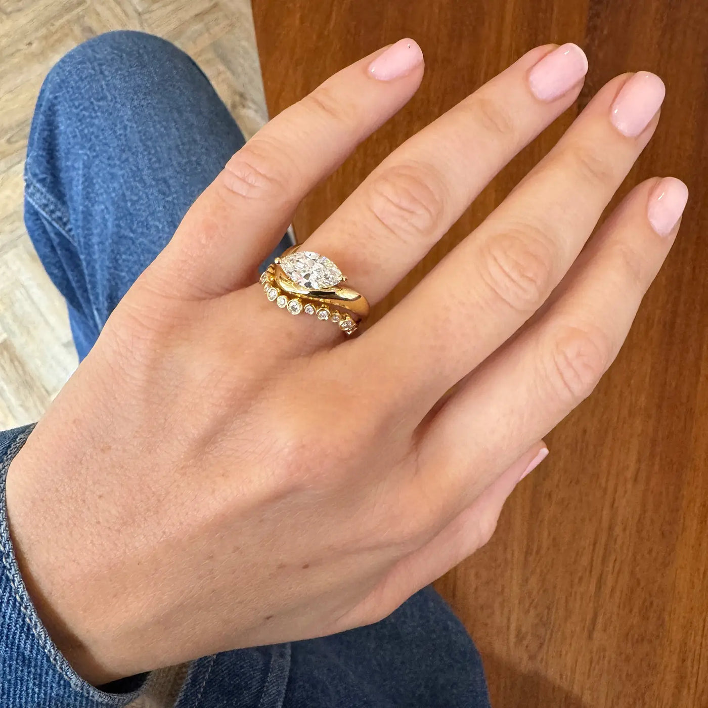 1.20CT Oval Cut East West Unique Solitaire Engagement Ring
