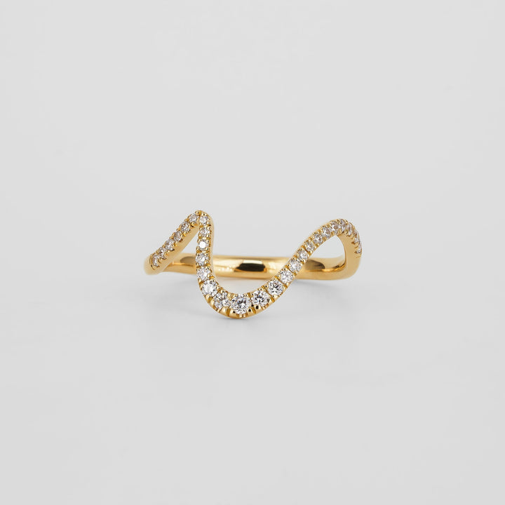 0.40 TCW Round Lab Grown Diamond Curved Wedding Band