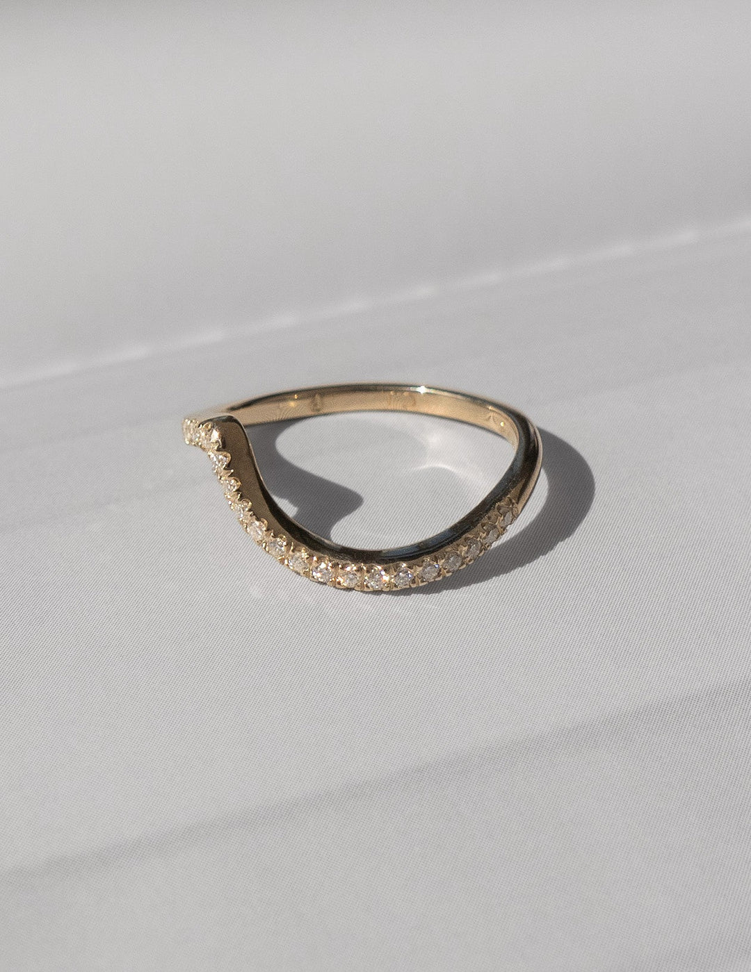 0.30 TCW Round Lab Grown Diamond Wave Eternity Wedding Band