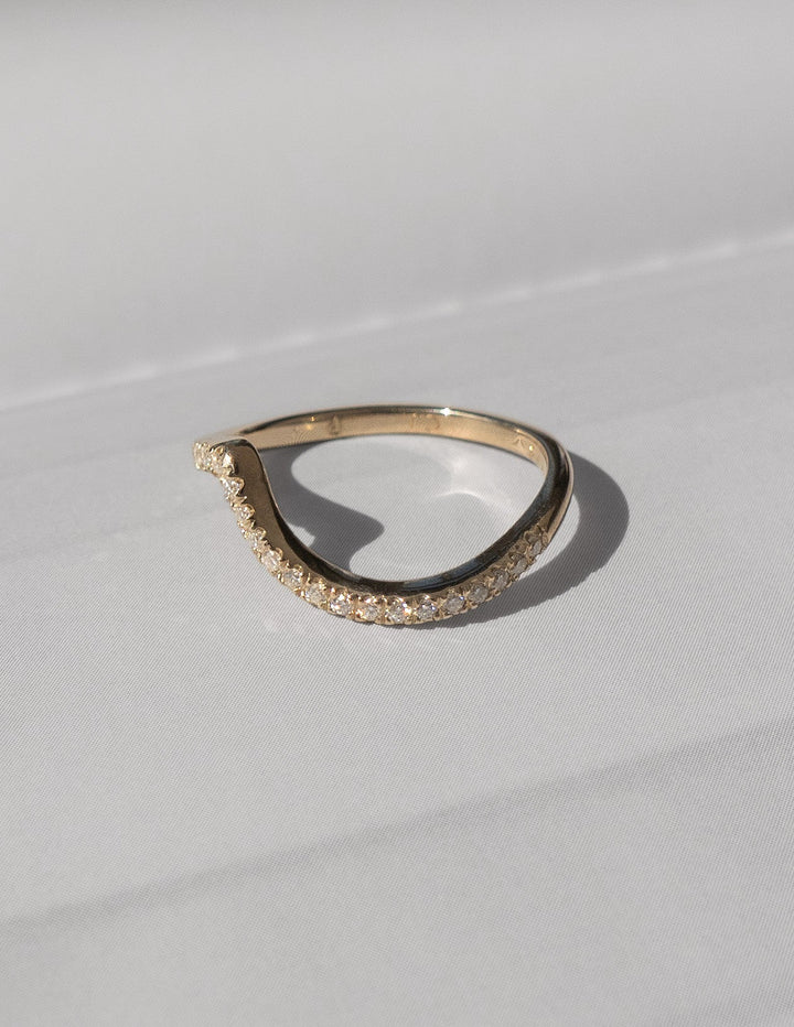 0.30 TCW Round Lab Grown Diamond Wave Eternity Wedding Band