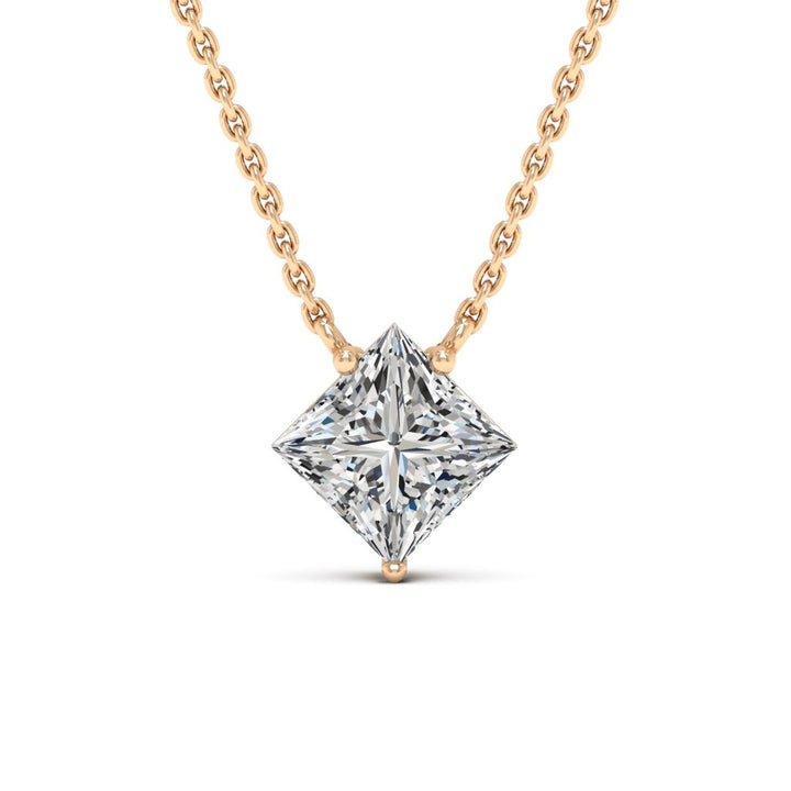 Princess Cut Colleen Diamond Moissanite Necklace For Women