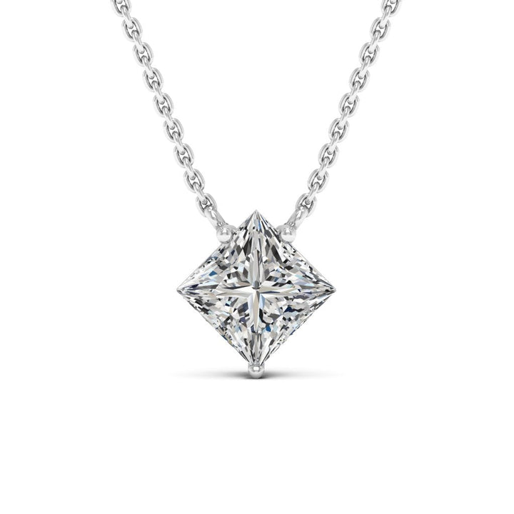 Princess Cut Colleen Diamond Moissanite Necklace For Women